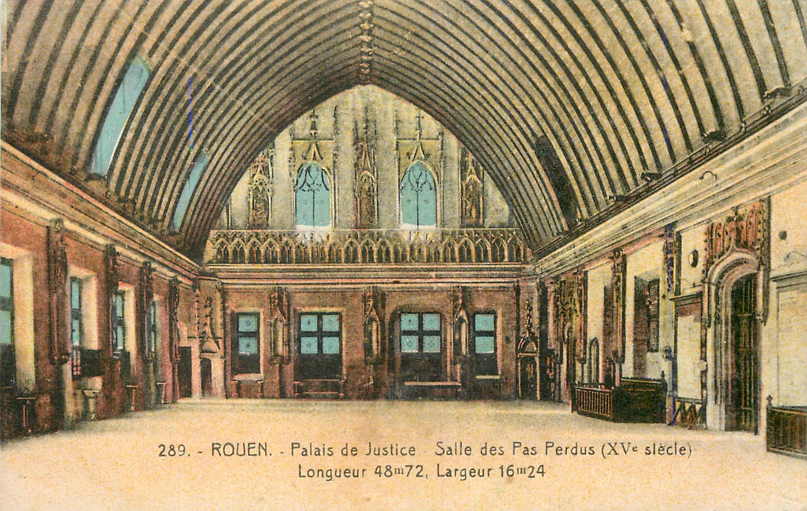 CPA Rouen Palais de Justice Salle des Pas Perdus (XVe Siecle)