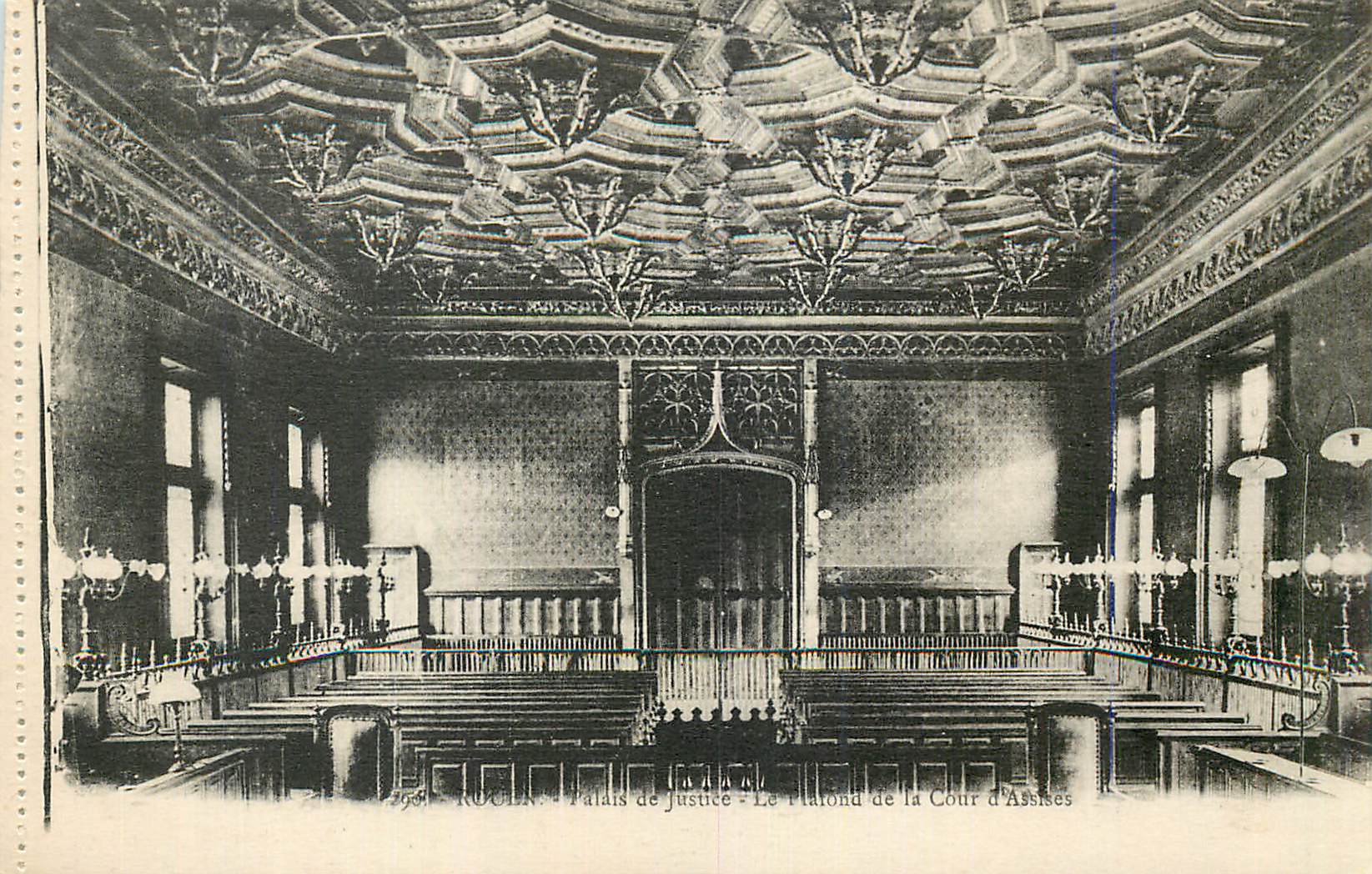 CPA Rouen Palais de Justice Le Plafond de la Cour d'Assises