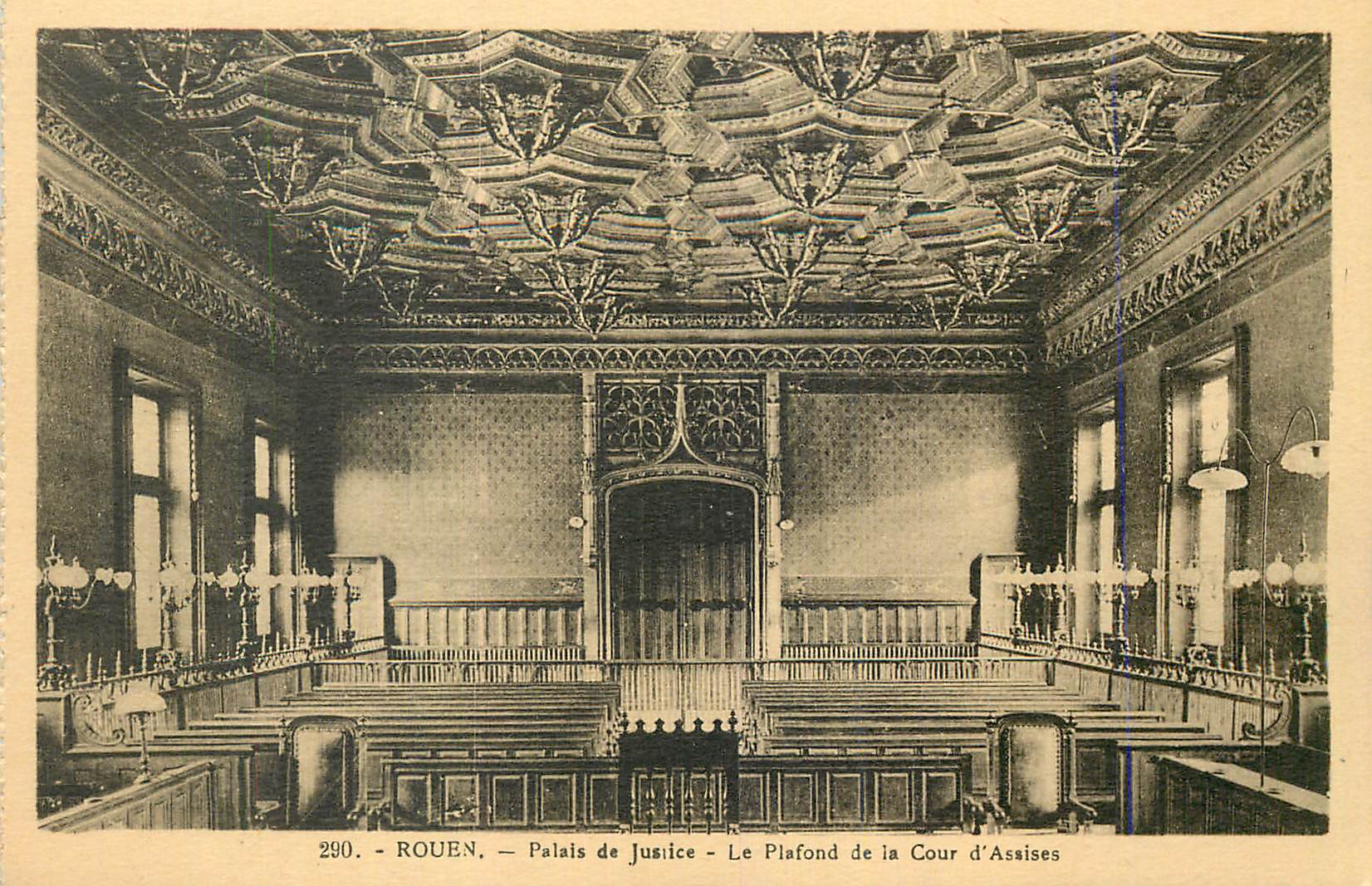 CPA Rouen Palais de Justice Le Plafond de la Cour d'Assises