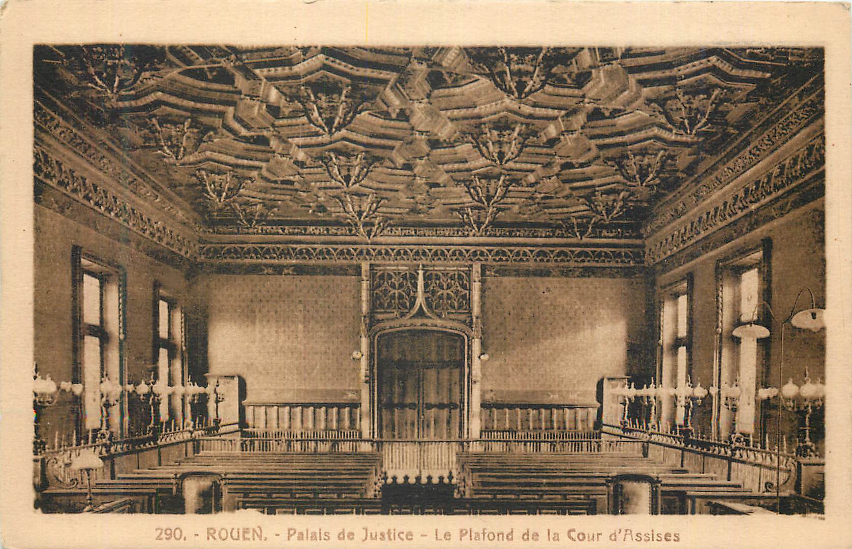CPA Rouen Palais de Justice Le Plafond de la Cour d'Assises