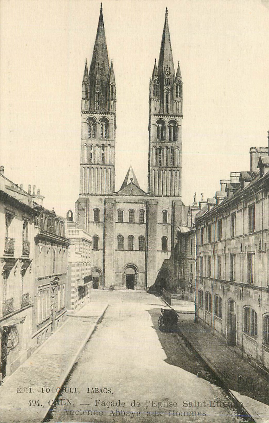 CPA Caen Facade de l'Eglise St Etienne Ancienne abbaye aux hommes