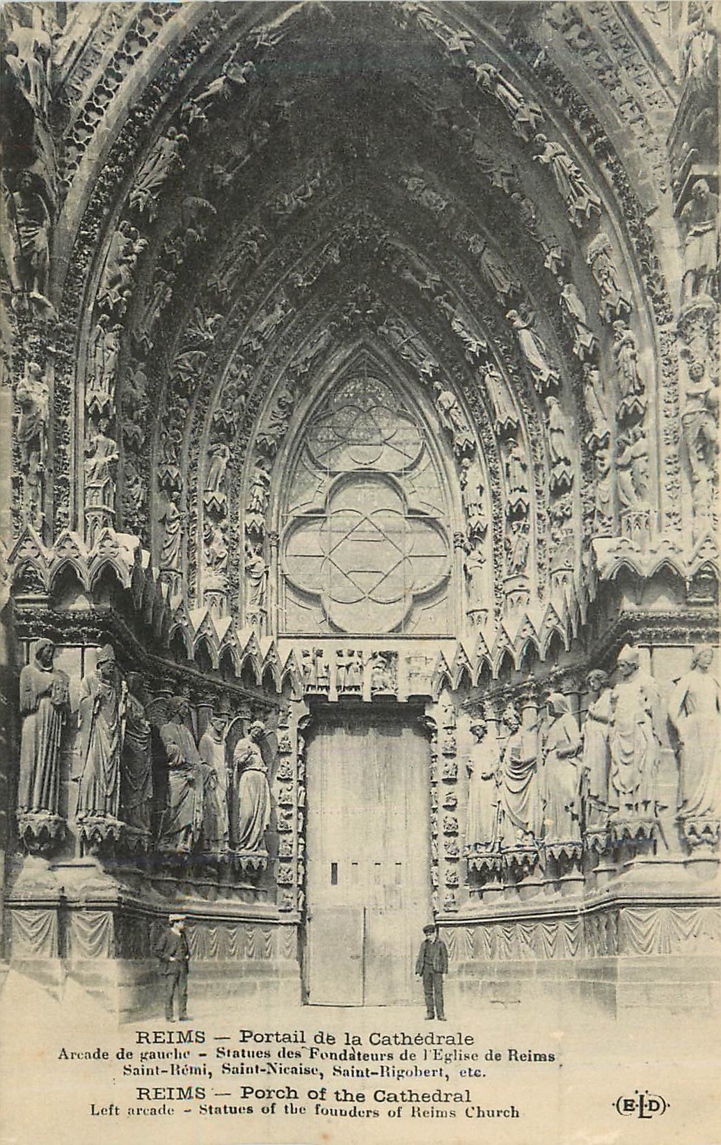 CPA Reims Portail de la Cathedrale