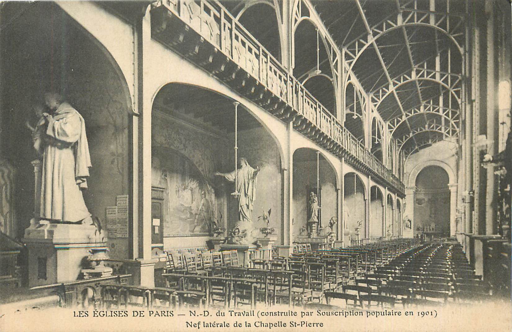 CPA Les Eglises de Paris N D du Travail (Construite par Souscription Populaire en 1901)
