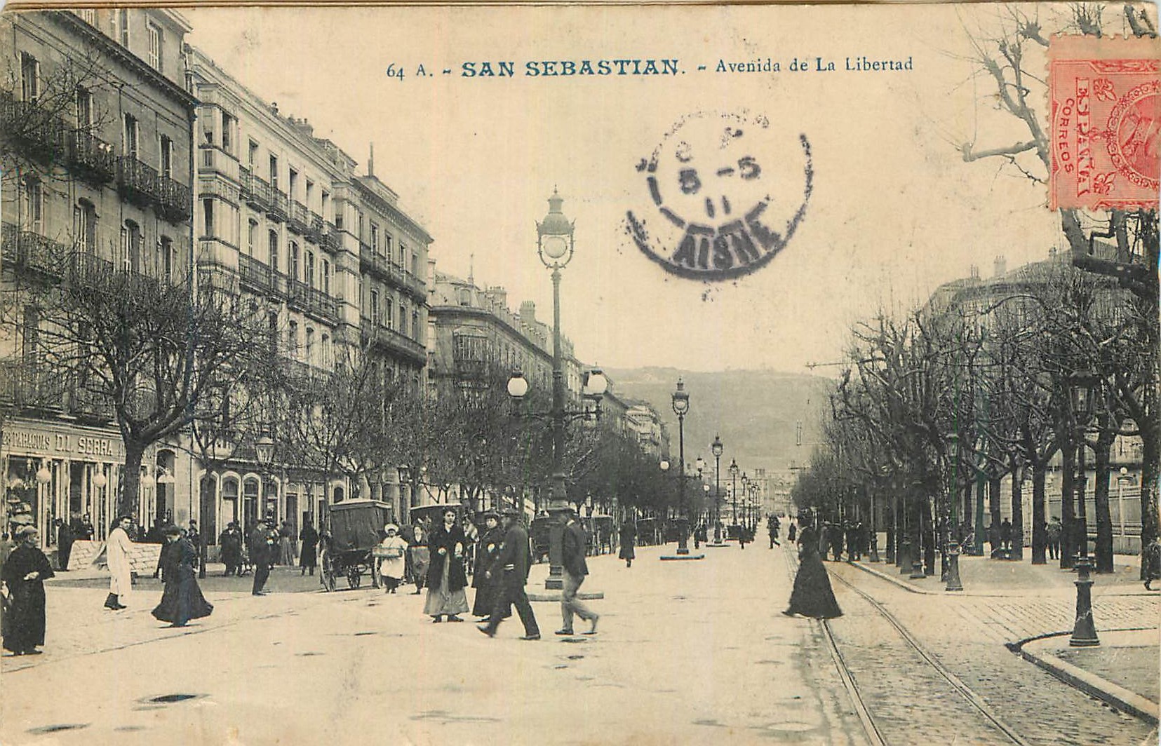 CPA San Sebastian Avenida de la Libertad