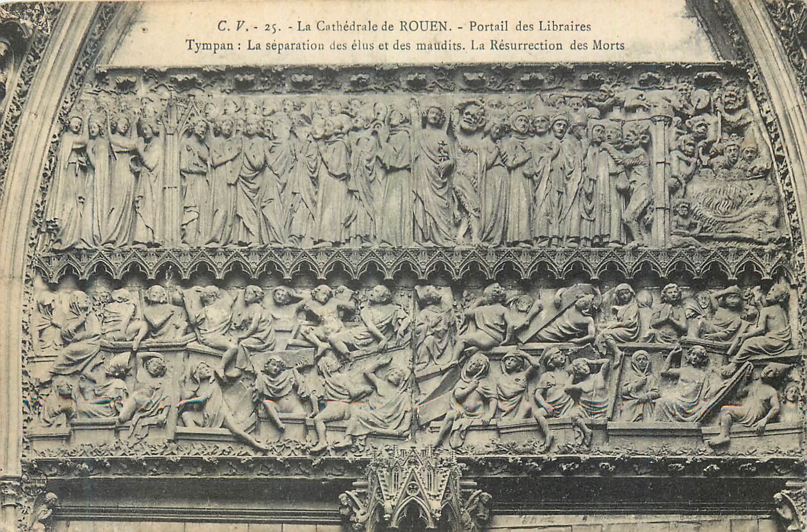 CPA La Cathedrale Rouen Portail des Libraires
