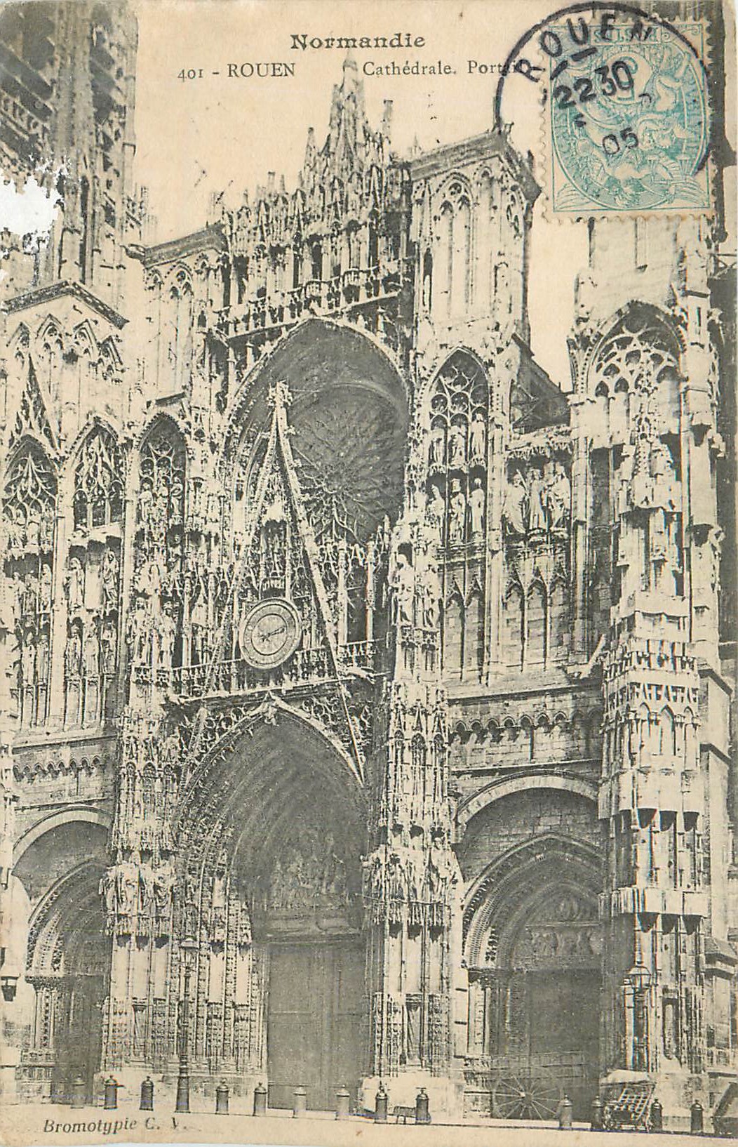 CPA Rouen Normandie Cathedrale Porte