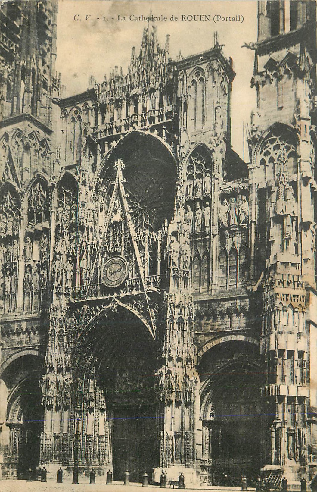 CPA La Cathedrale de Rouen (Portail)