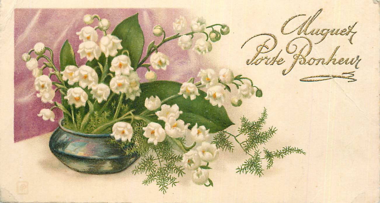CPA Muguet Porte Bonheur