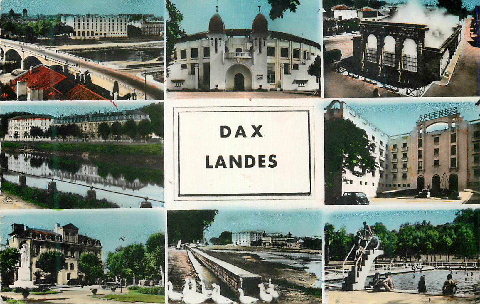 CPM Dax Landes Vue Generale Arenes Fontaine d'Eau Chaude
