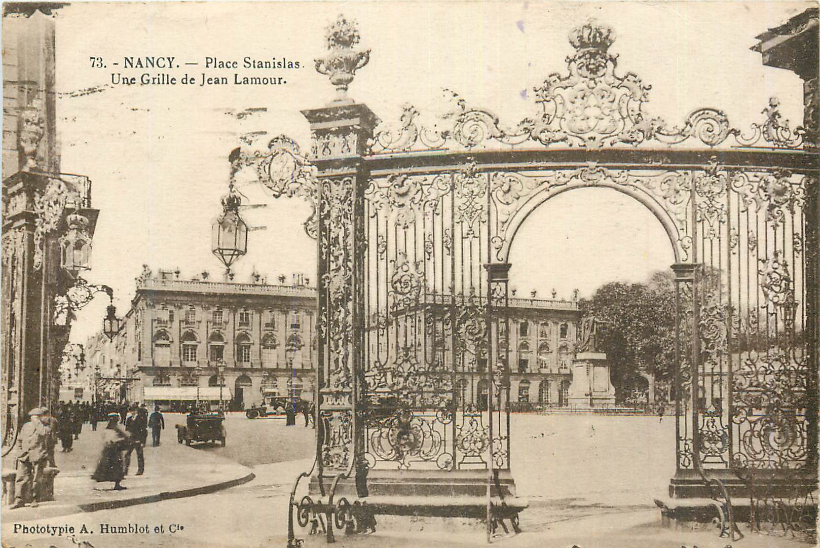CPA Nancy Place Stanislas Une Grille de Jean Lamour