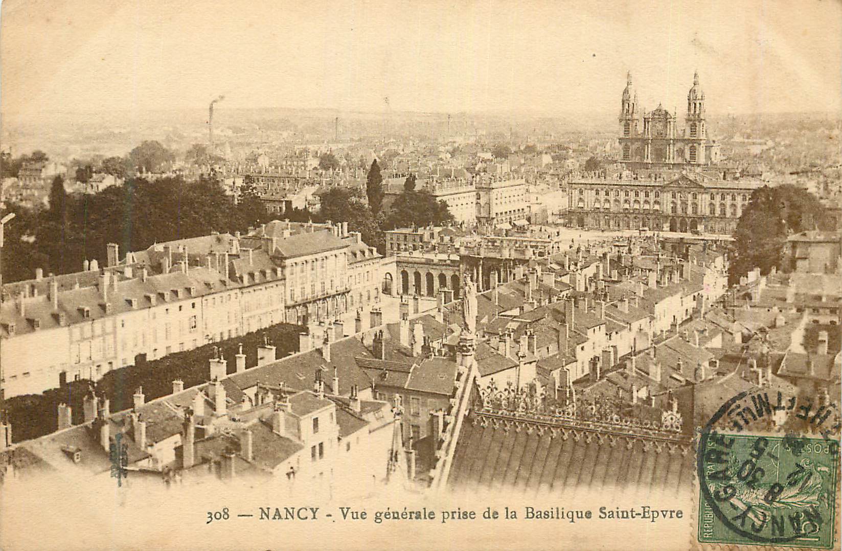 CPA Nancy Vue Generale prise de la Basilique Saint Epvre