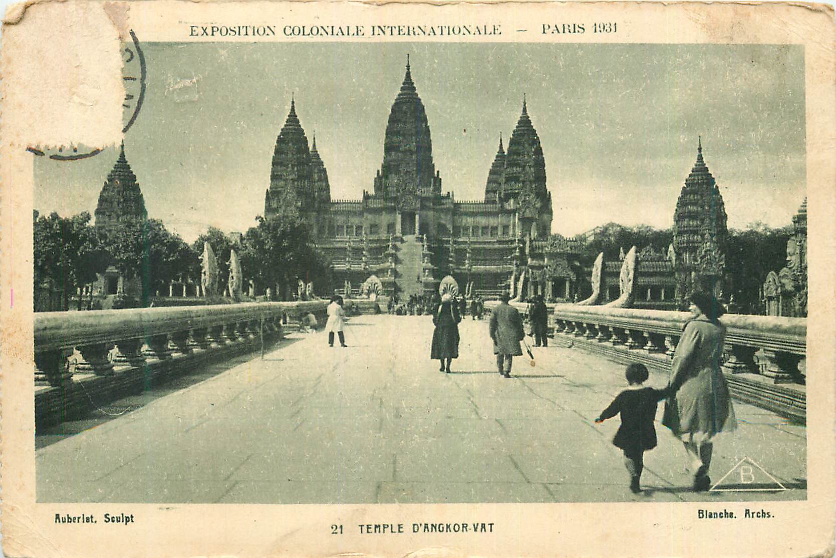 CPA Paris 1931 Exposition Coloniale Internationale Temple d'Angkor Vat