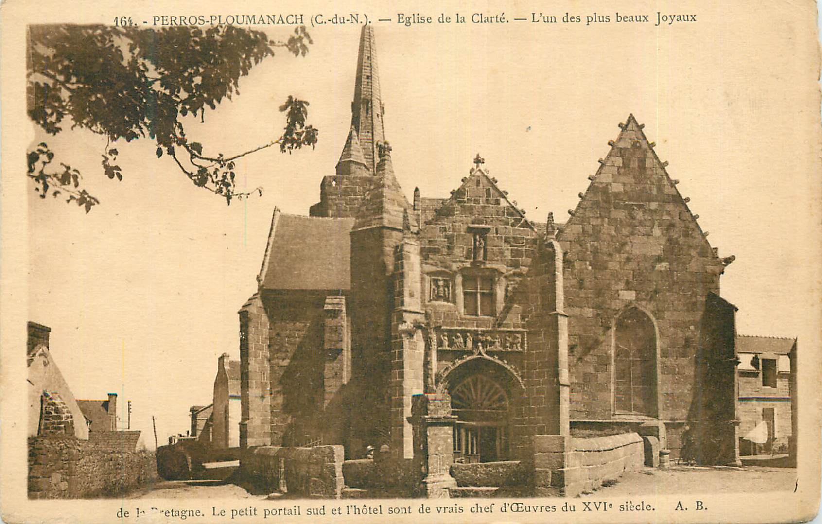 CPA Perros Ploumanach (C du N) Eglise de la Clarte l'Un des Plus Beaux Joyaux