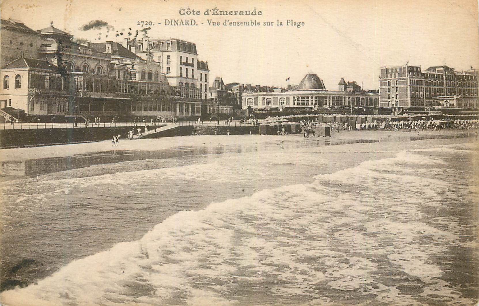CPA Dinard Vue d'Ensemble sur la Plage Cote d'Emeraude