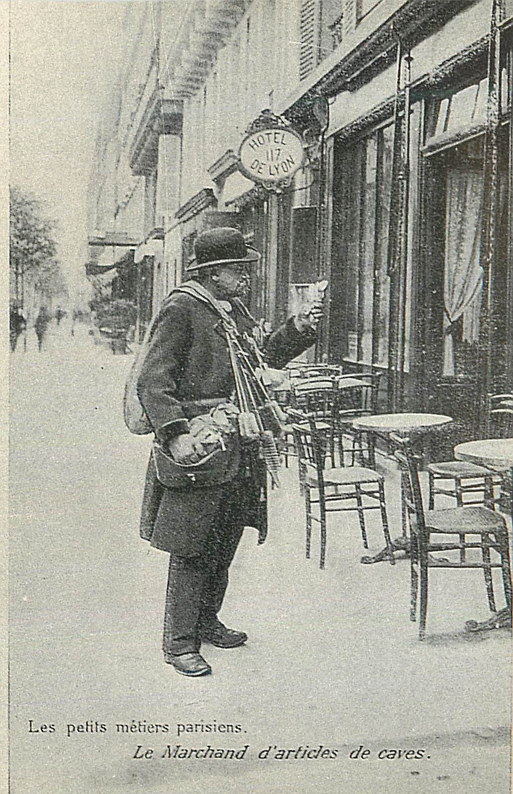 REPRO Les Petits Metiers Parisiens le Marchand d'Articles de Caves
