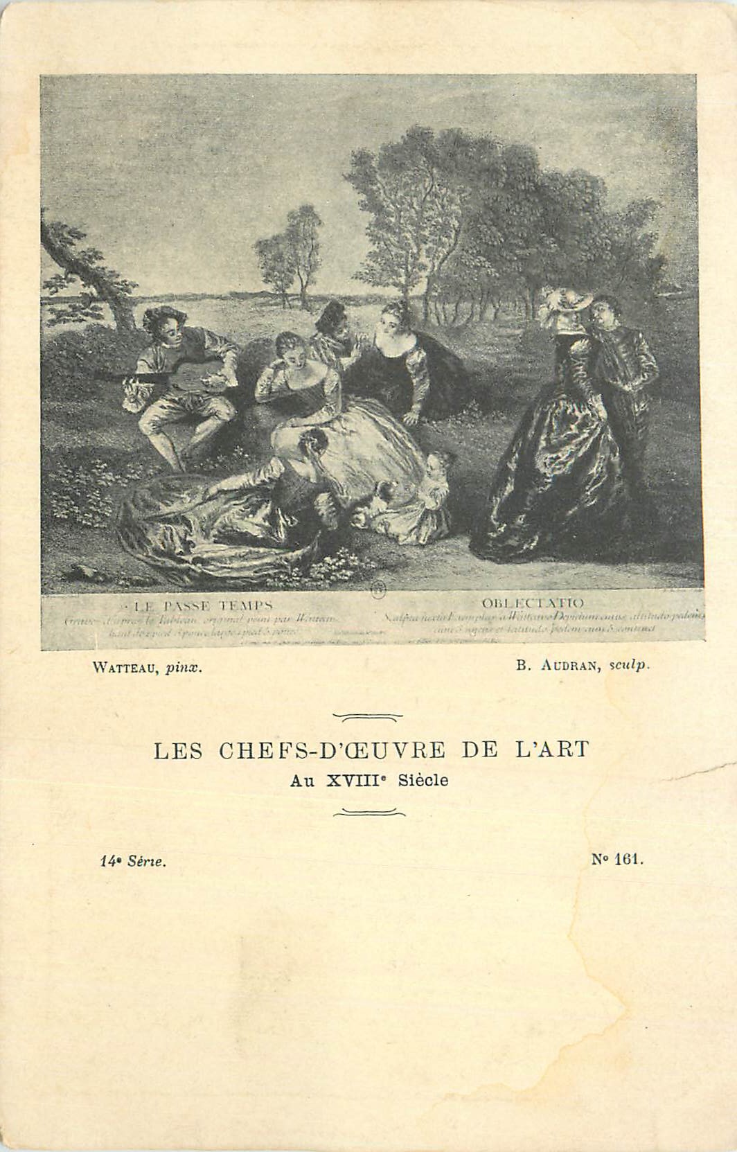 CPA Les Chefs d'Oeuvre de l'Art au XVIIIe Siecle