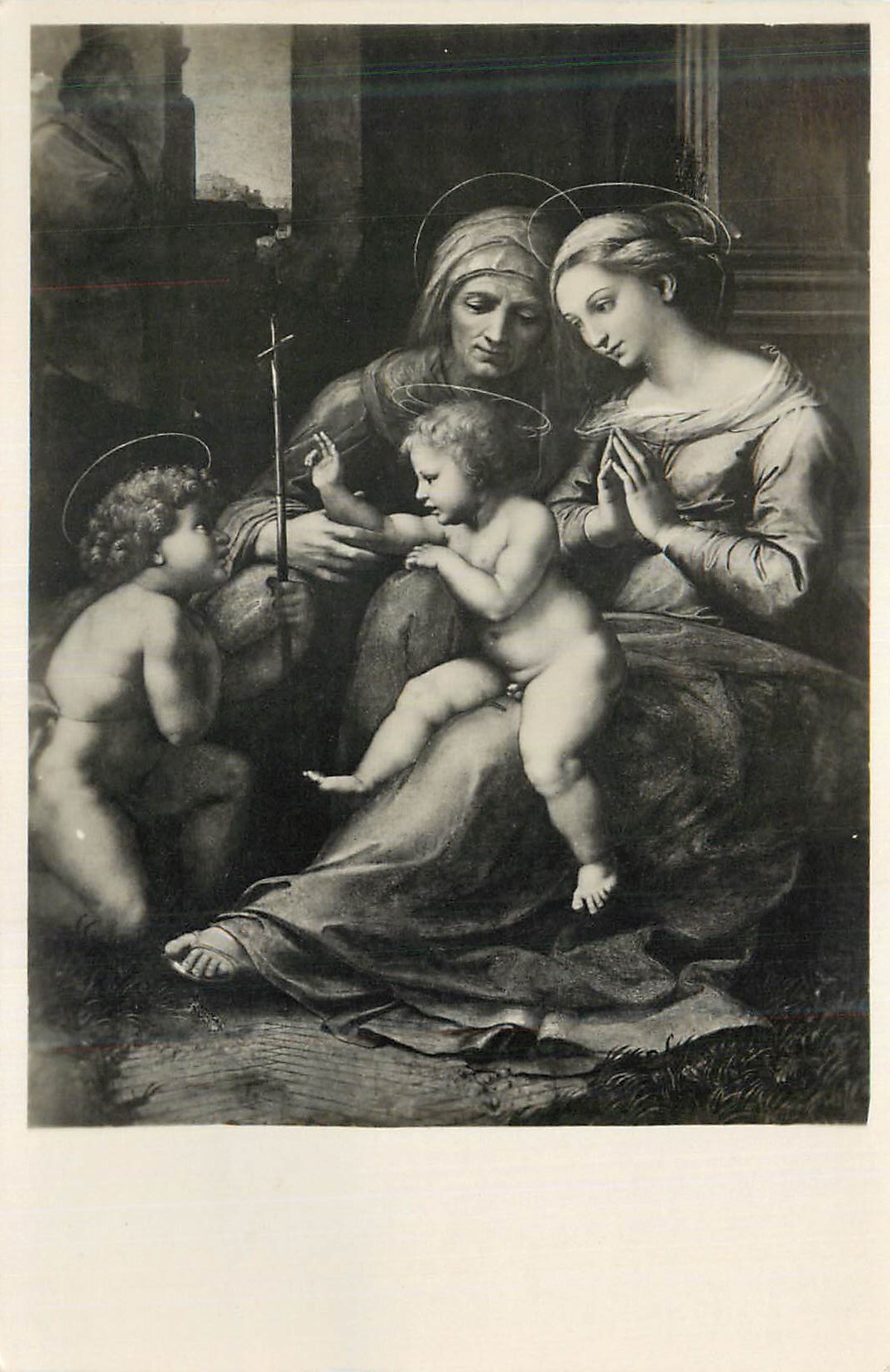 CPA Napoli Museo Nazionale La Madonna del Divino Amore (Raffaello Sanzio)