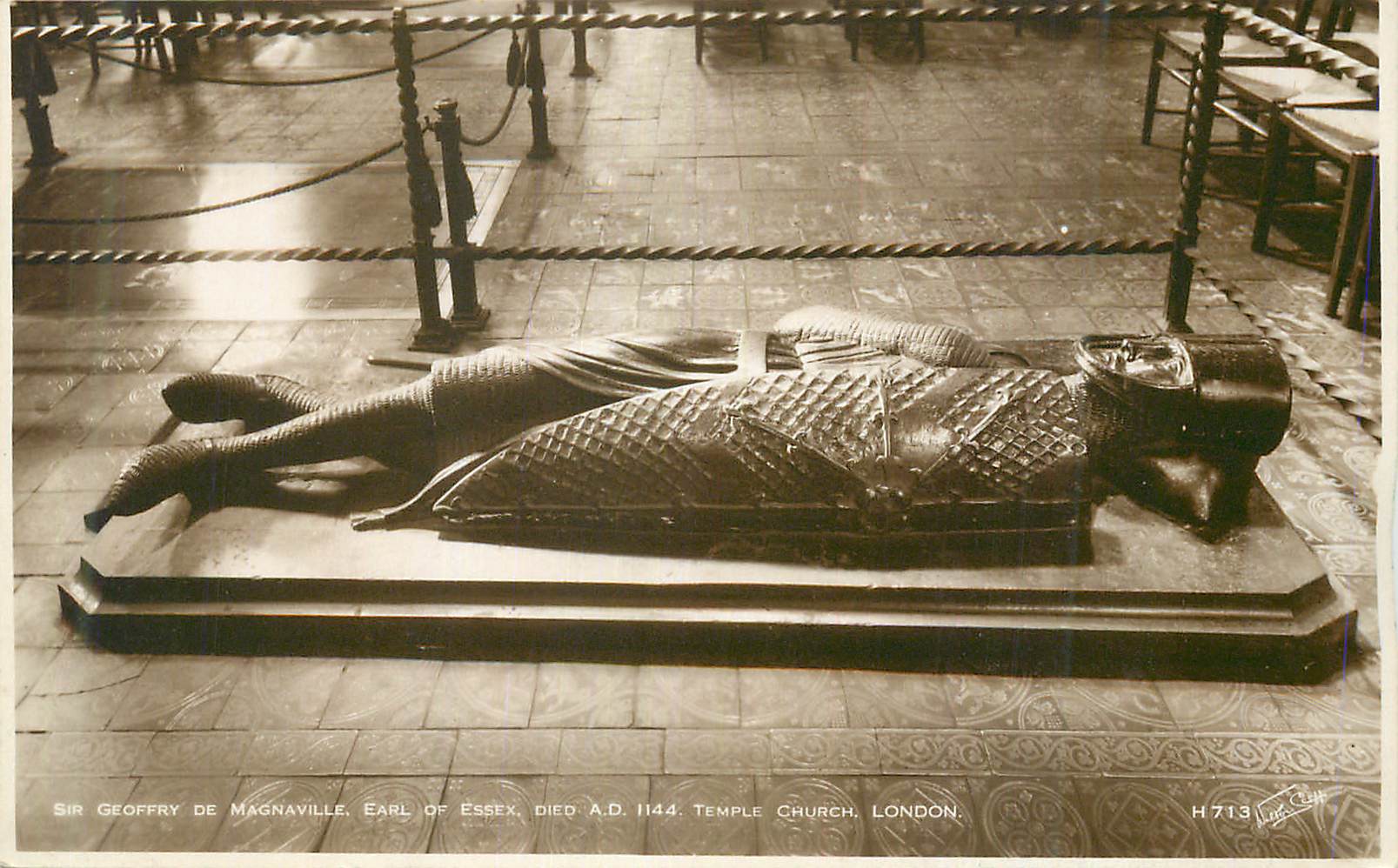 CPM London Geoffry de Magnaville Earl of Essex Died A D 1144 Temple Church
