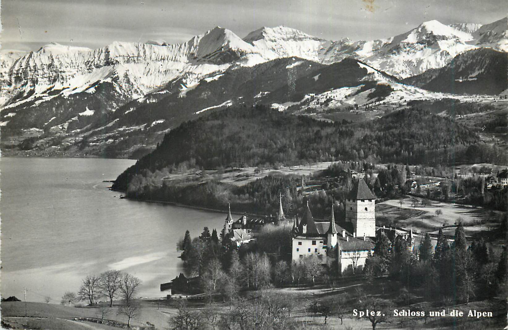 CPM Spiez Schloss und die Alpen