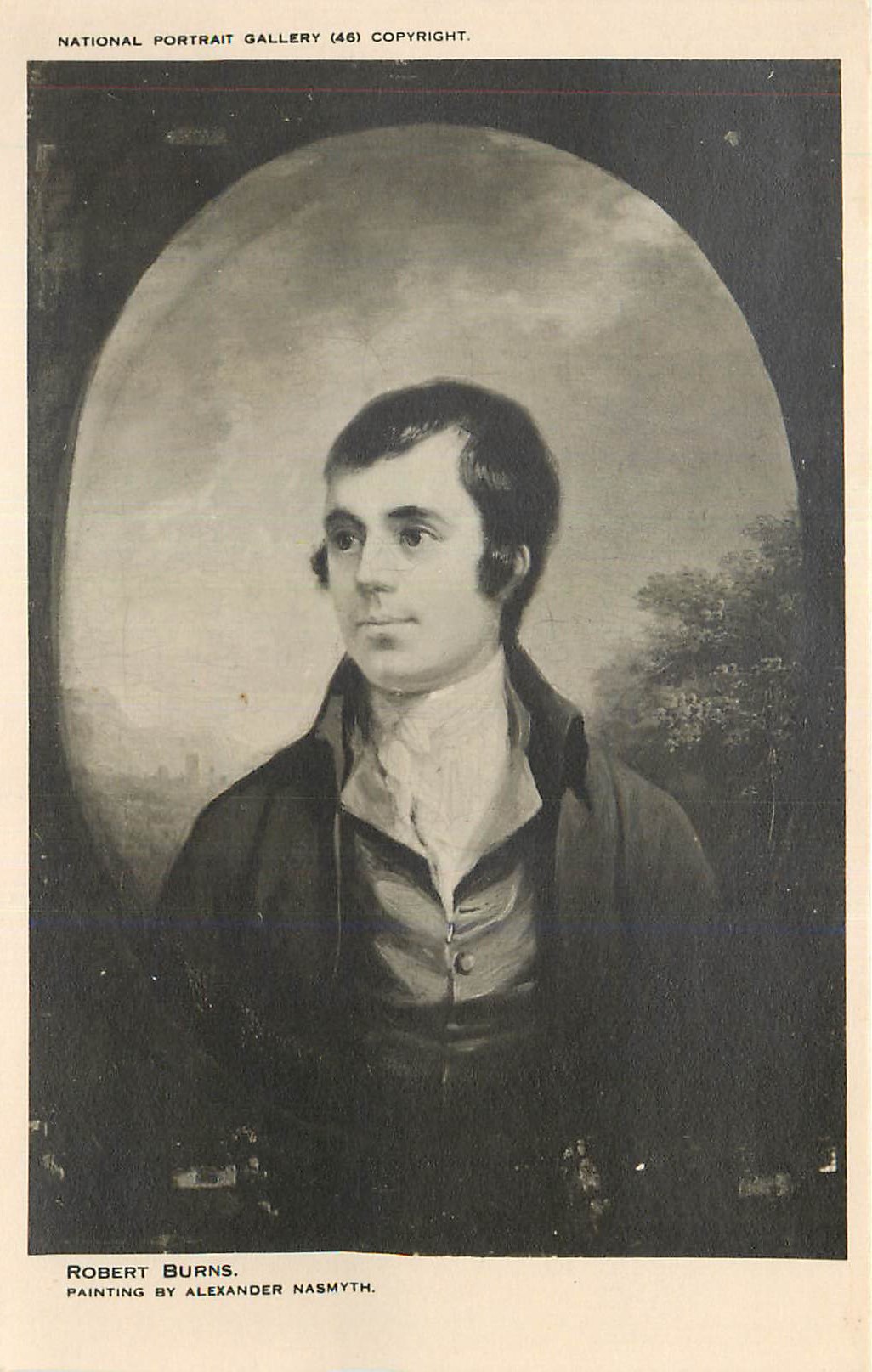 CPA National Portrait Gallery Robert Burns Painting by Alexander Nasmyth