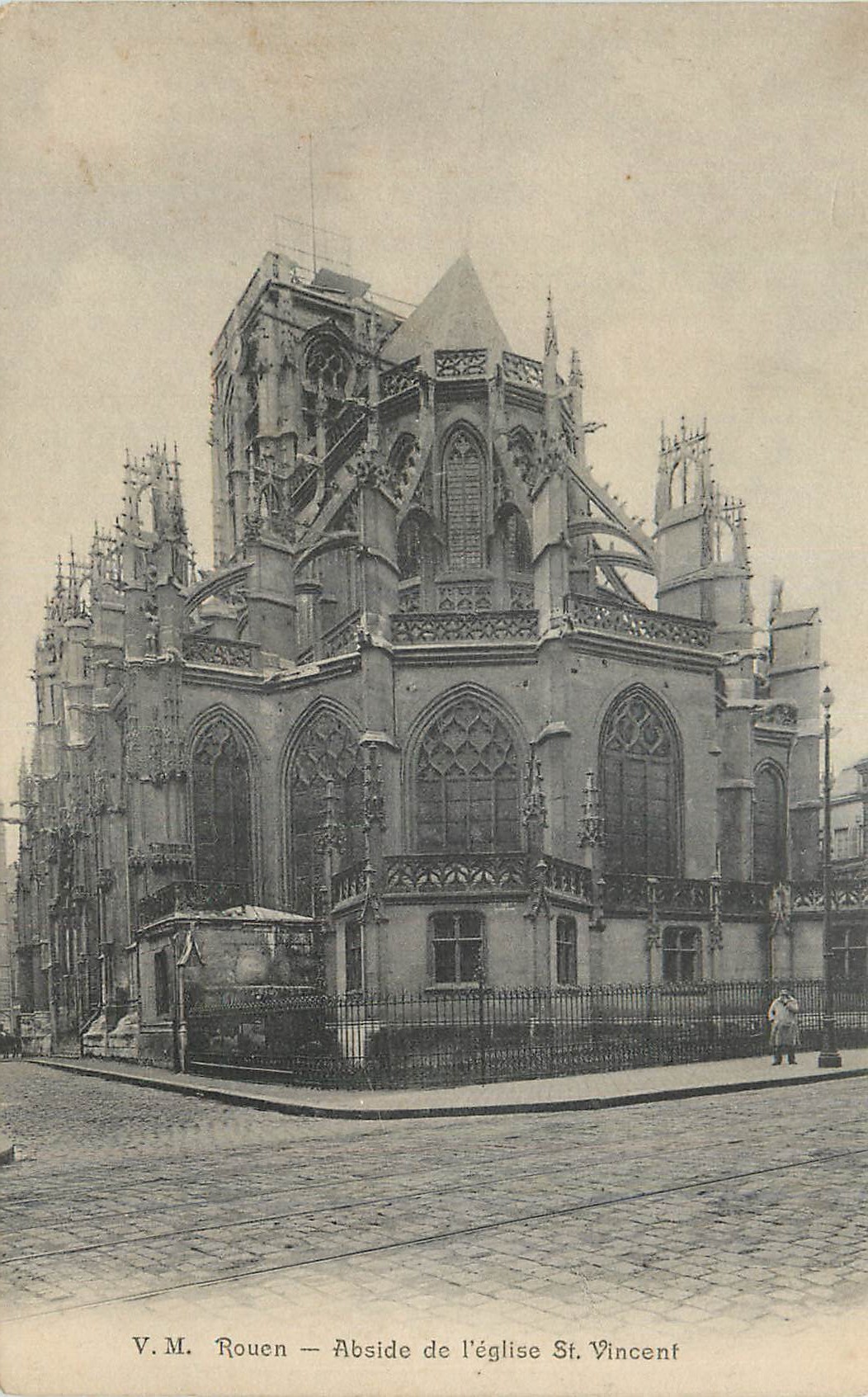 CPA Rouen Abside de l'Eglise St Vincent