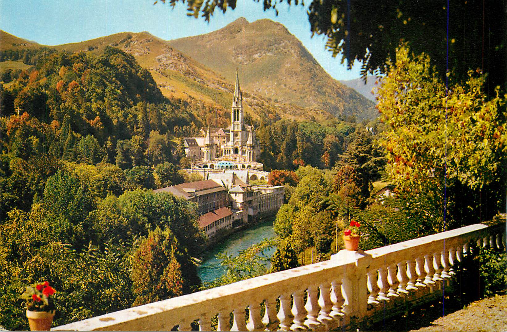 CPM Lourdes La Basilique et le Gave