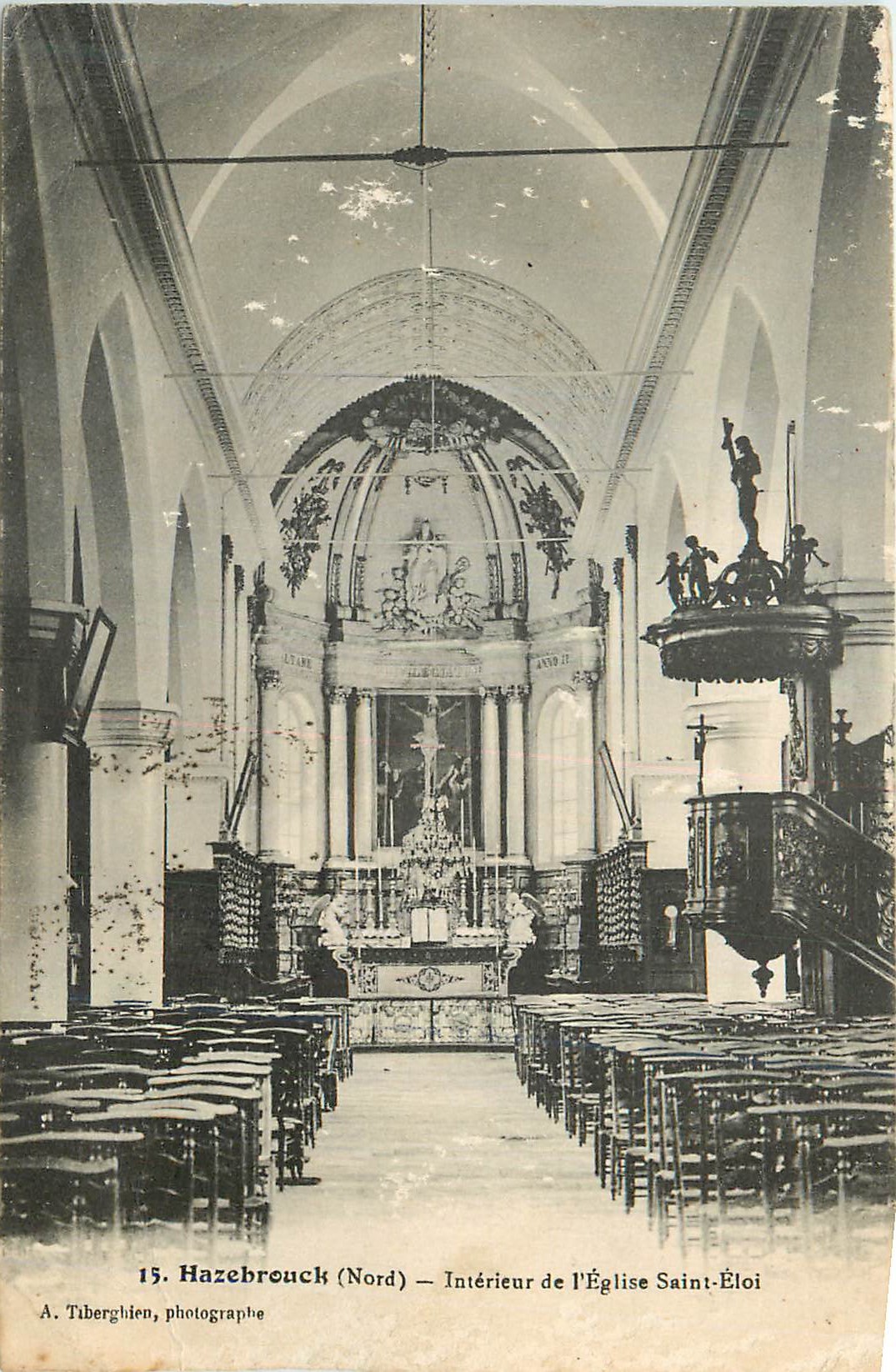 CPA Hazebrouck (Nord) Interieur de l'Eglise Saint Eloi