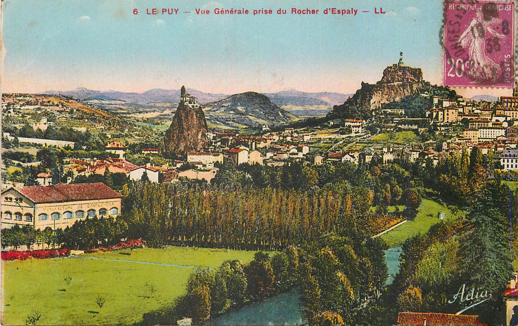 CPA Le Puy Vue Generale prise du Rocher d'Espaly