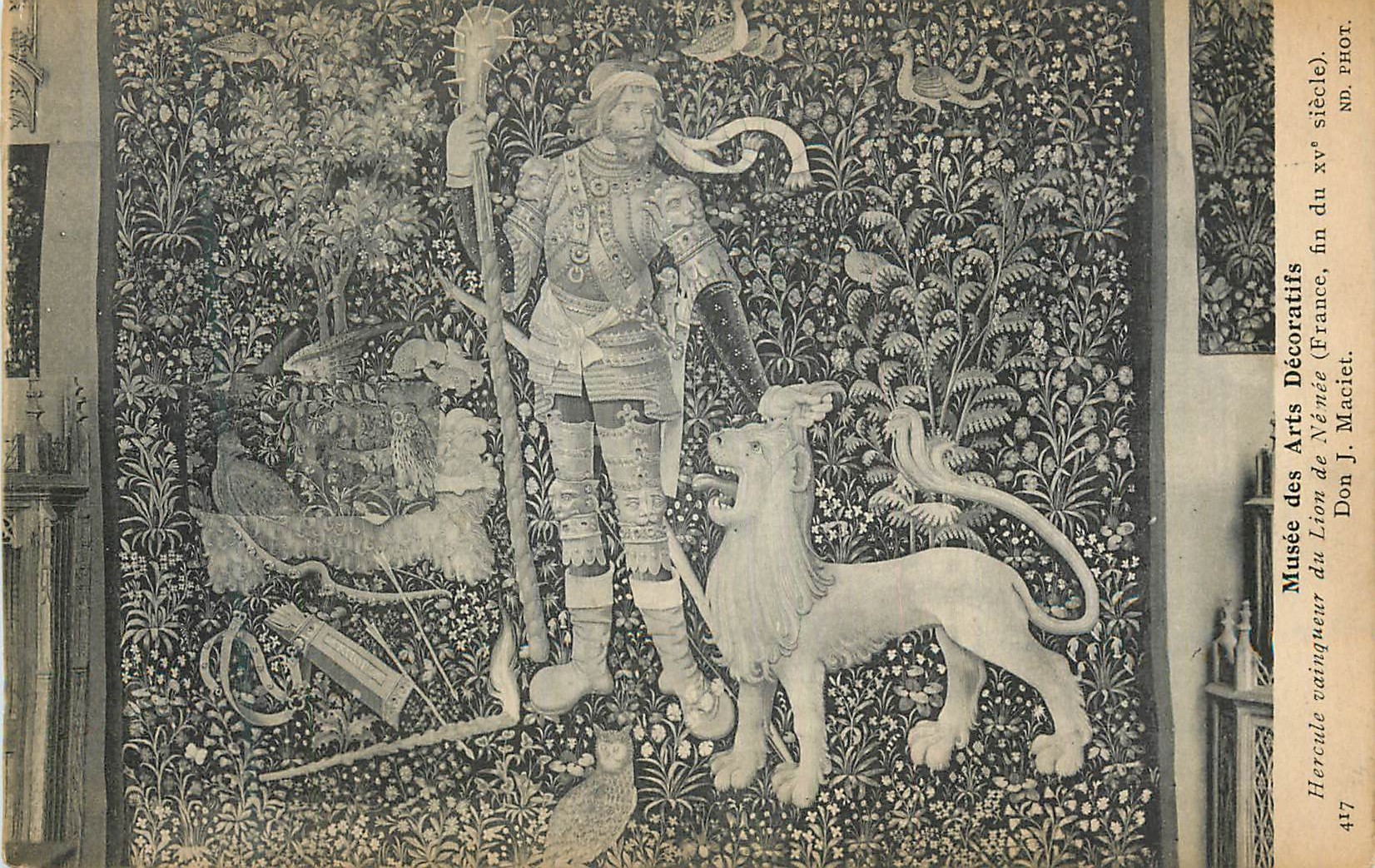 CPA Musee des Arts Decoratifs Hercule Vainqueur du Lion de Nemee