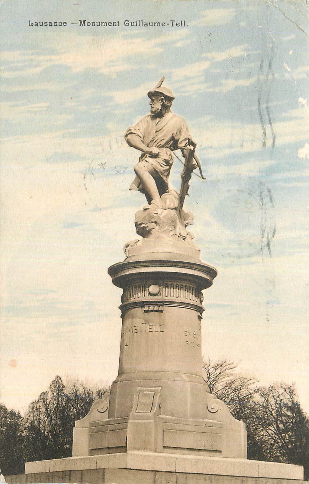 CPA Lausanne Monument Guillaume Tell