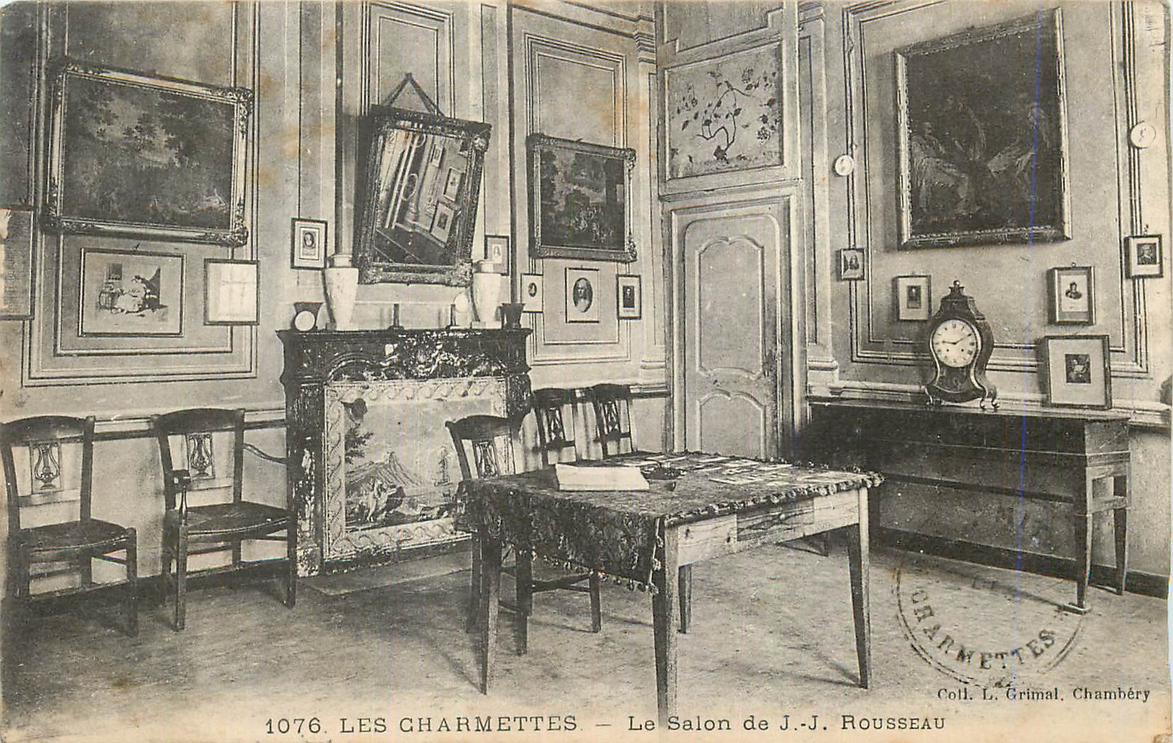 Les Charmettes — Le Salon de J.-J. Rousseau — Coll. L. Grimal, Chambéry