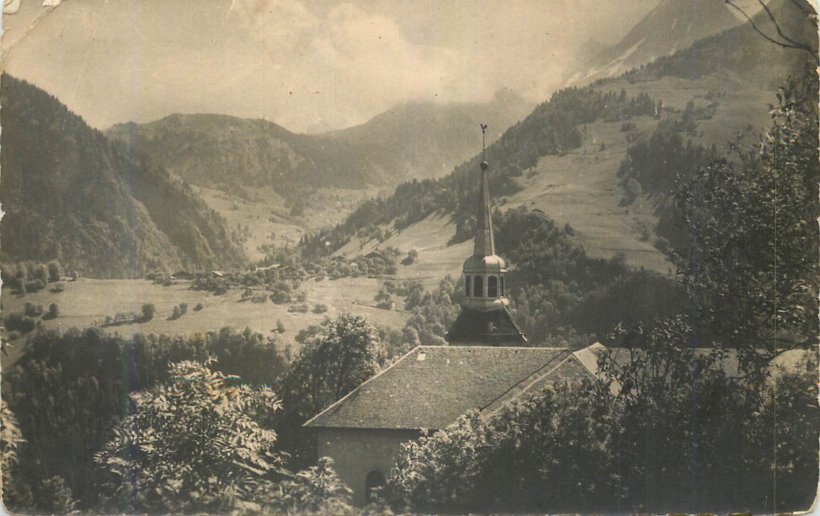 CPM St Nicolas de Veroce Vue Generale Le Chapel et la Vallee de Blonnassay