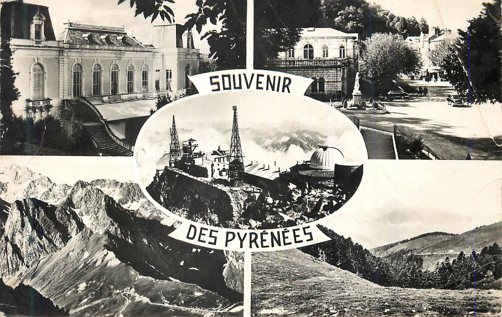 CPM Souvenir des Pyrenees Les Bagneres de Bigorre Col du Tourmalet Col d'Aspin