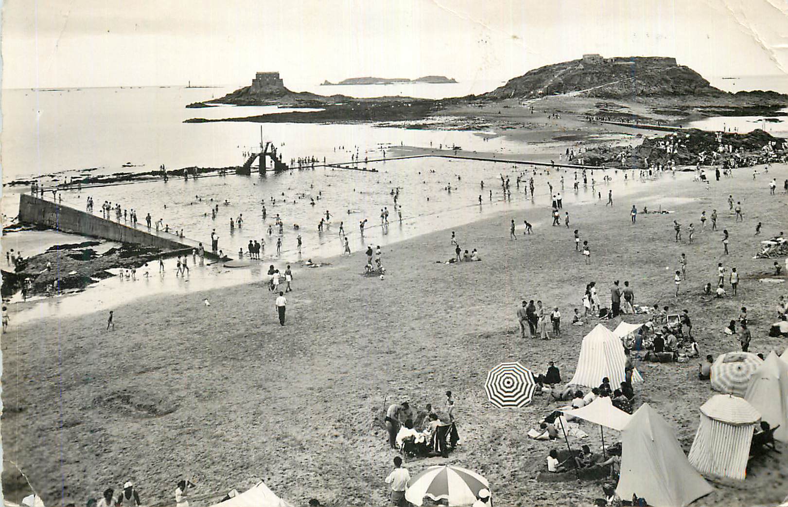 Plage de Saint-Malo — vue panoramique — éditeur inconnu - Recto