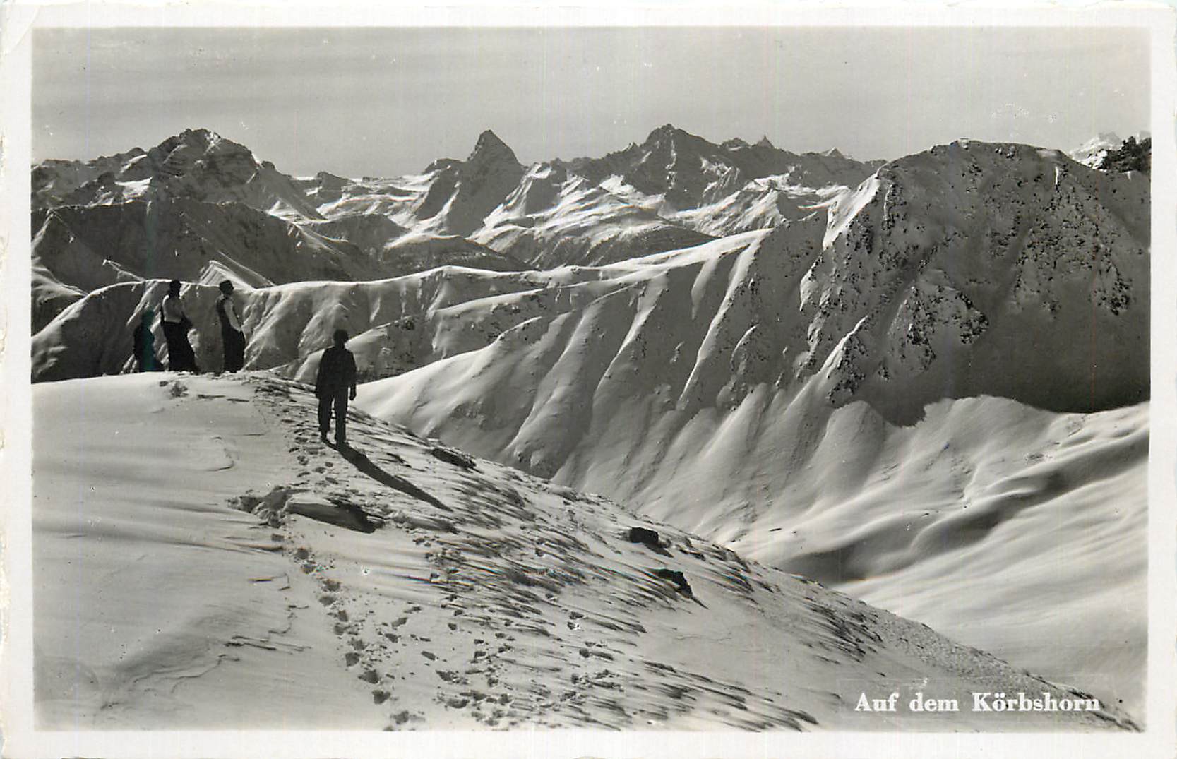 CPM Auf dem Korbshorn bei Davos Gegen Piz Aela Tinzenhorn und Piz Michel