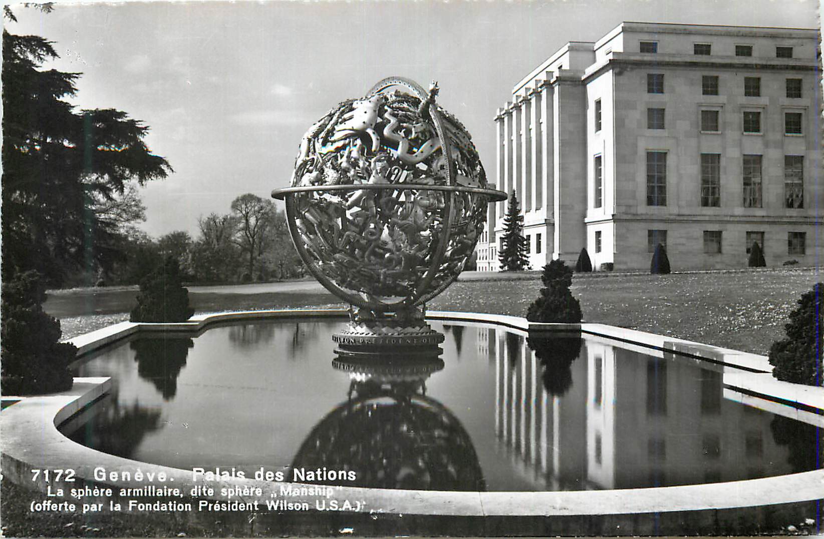 CPM Geneve Palais des Nations La Sphere Armillaire dite Sphere Maship