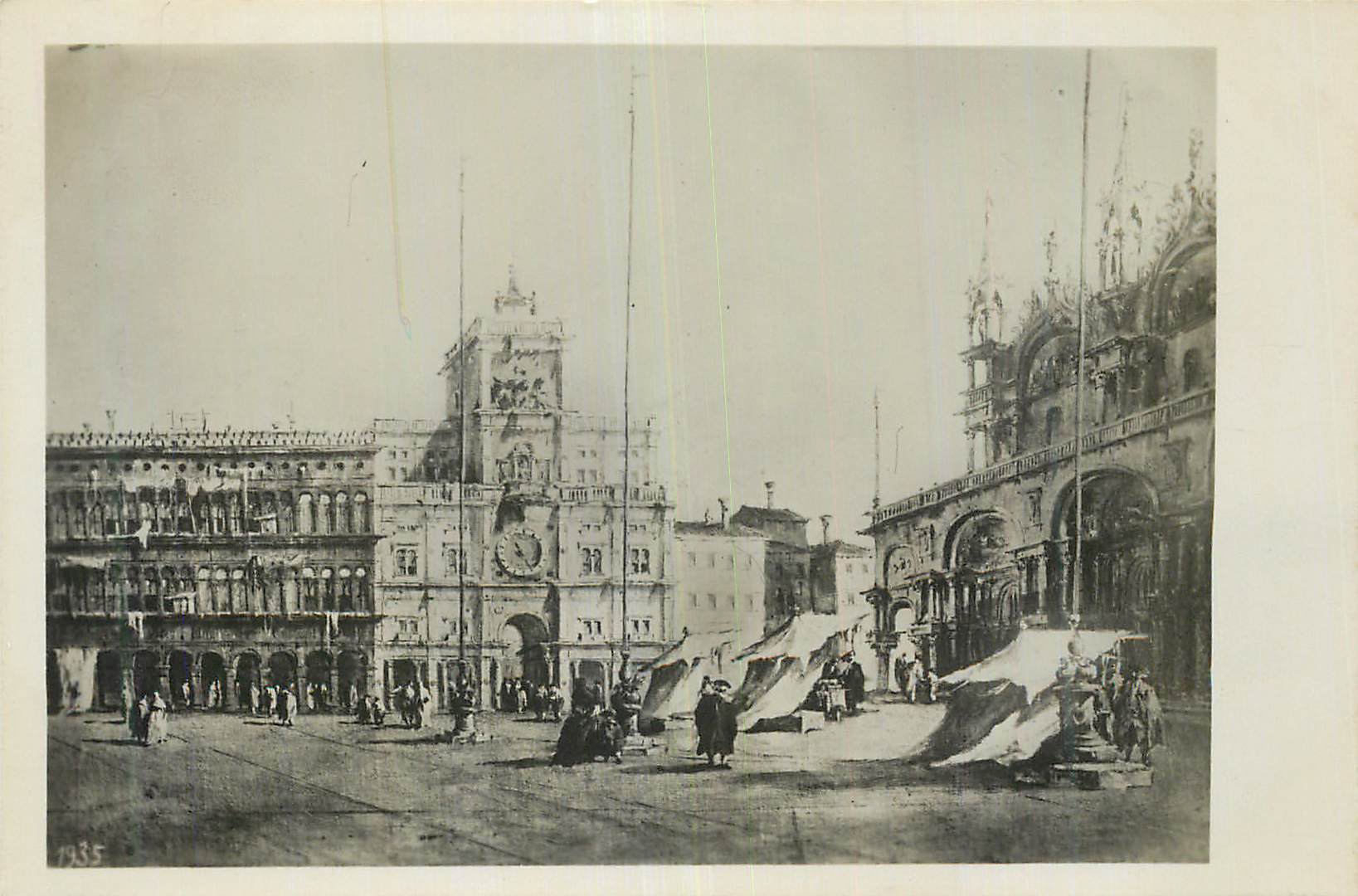 CPM Guardi Markusplatz in Venedig Akademlie der Bild Kunste