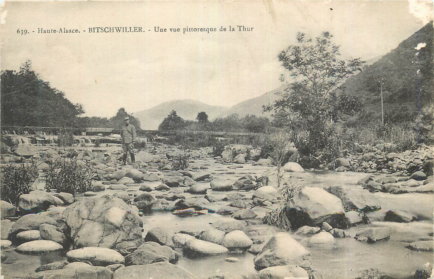 CPA Haute Alsace Bitschwiller Une vue Pittoresque de la Thur