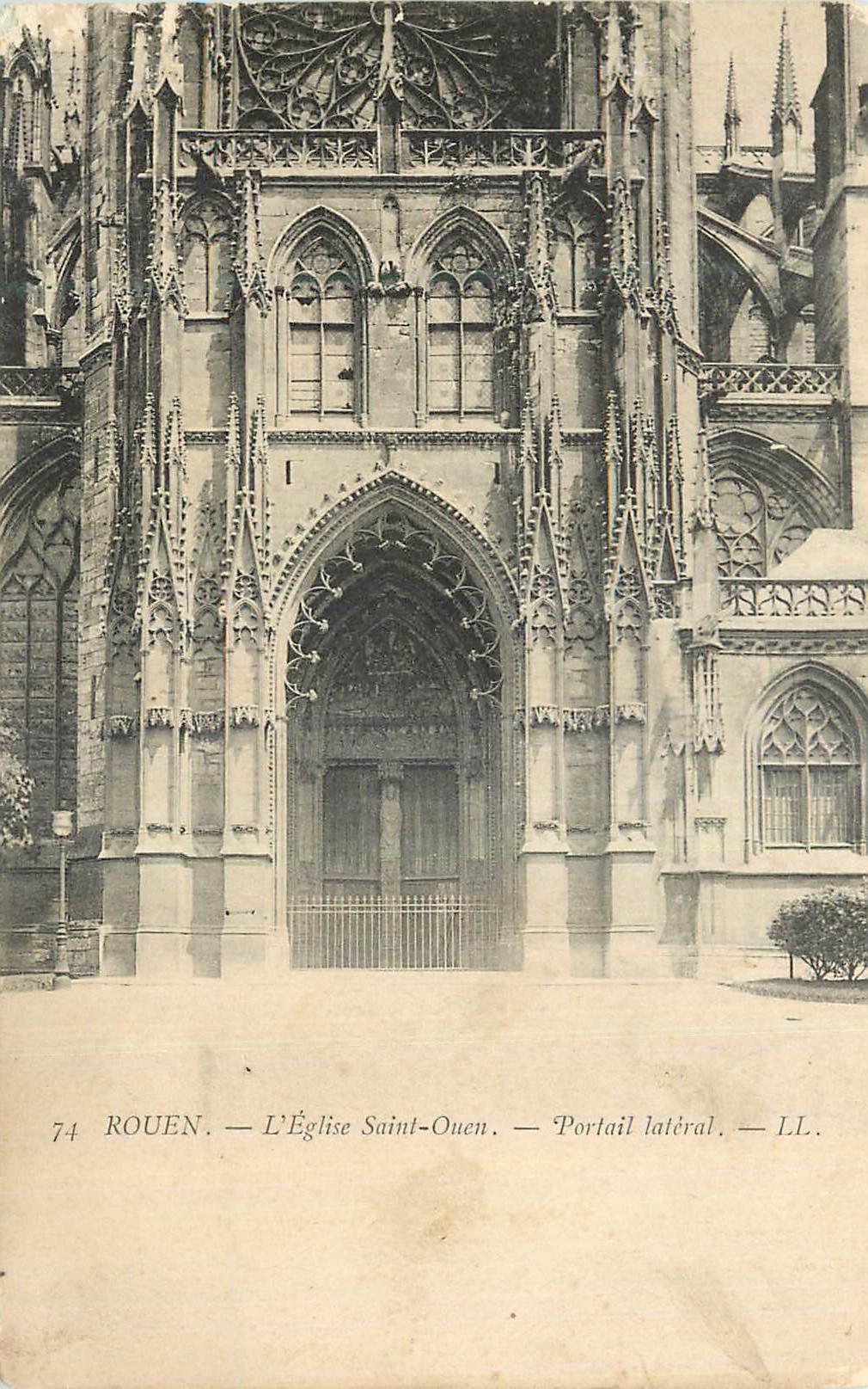CPA Rouen L'Eglise Saint Ouen Portail Lateral