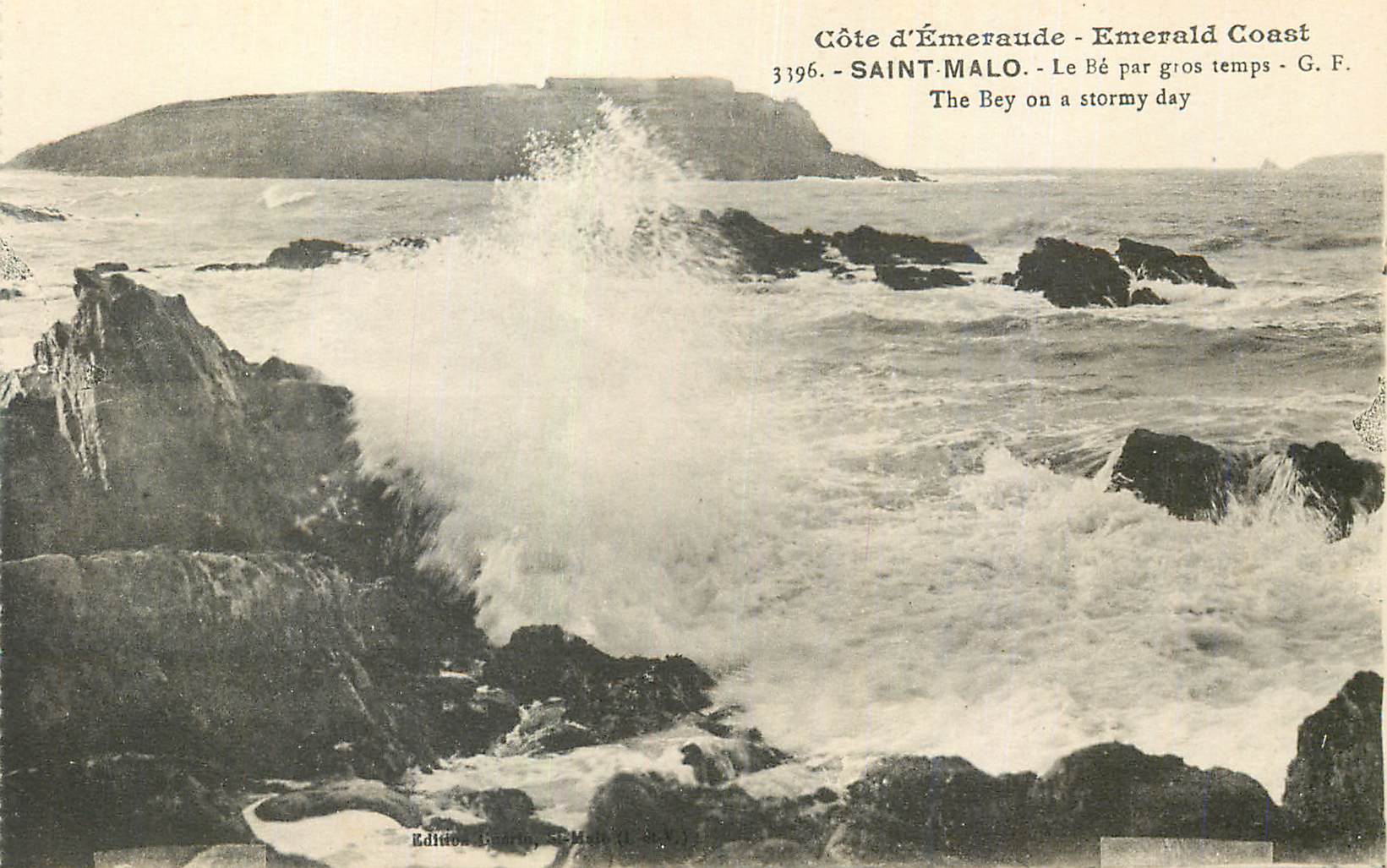 Côte d'Émeraude - Emerald Coast - Saint-Malo - Le Bé par gros temps - G.F.
