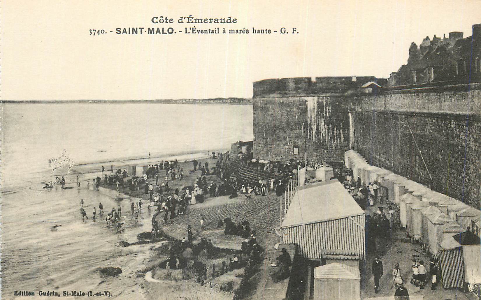 Saint-Malo - Côte d'Émeraude - L'Éventail à marée haute - G. F.