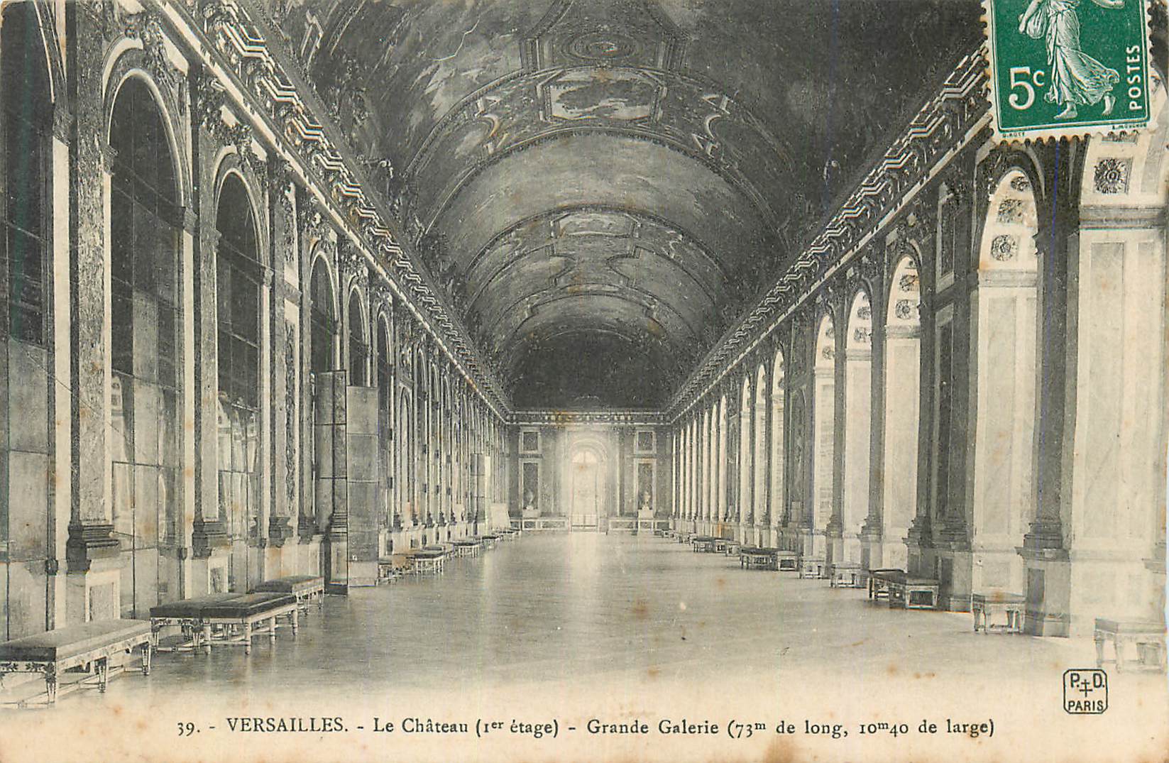 CPA Versailles Le Chateau (Ier Etage) Grande Galerie (73m de Long 10m40 de Large)