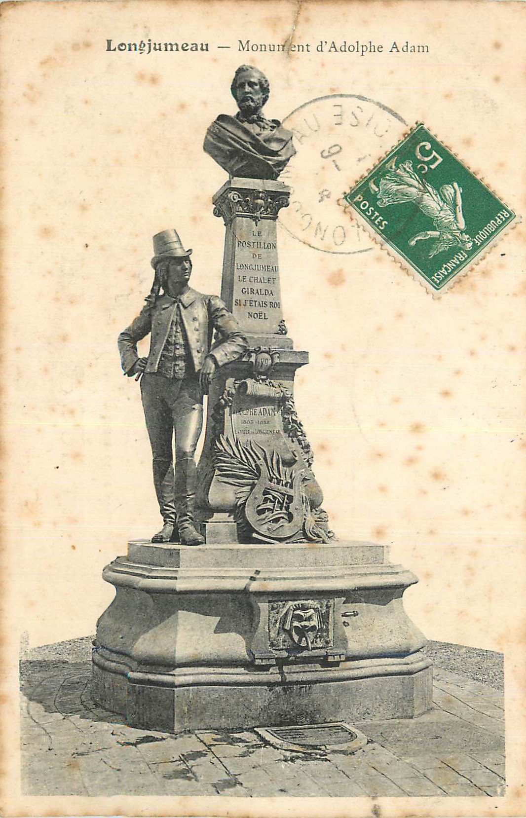 CPA Longjumeau Monument d'Adolphe Adam