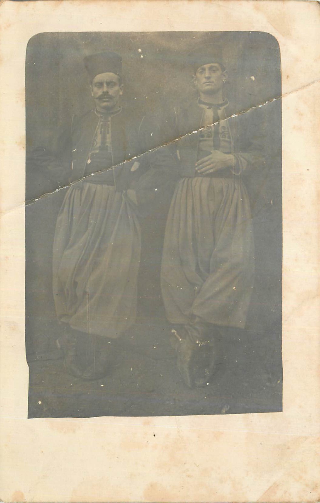 CARTE PHOTO Hommes Ottoman Serbie Serbe