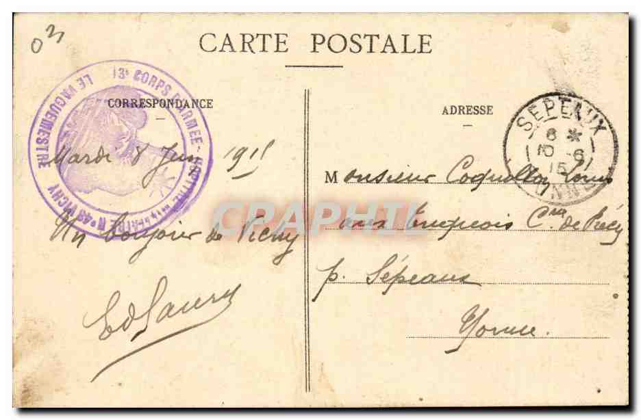 Vichy CPA Interieur du casino La salle des fetes — Verso