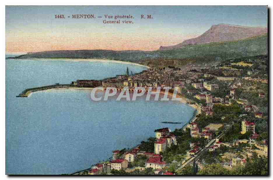 Menton CPA Vue generale