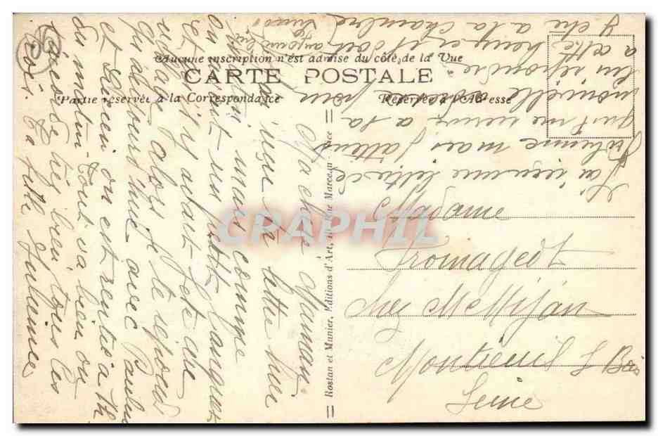 Menton CPA Vue generale — Rückseite