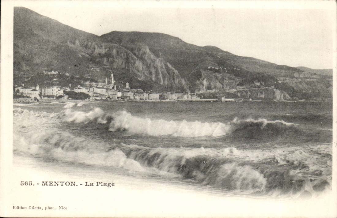 Menton CPA La plage