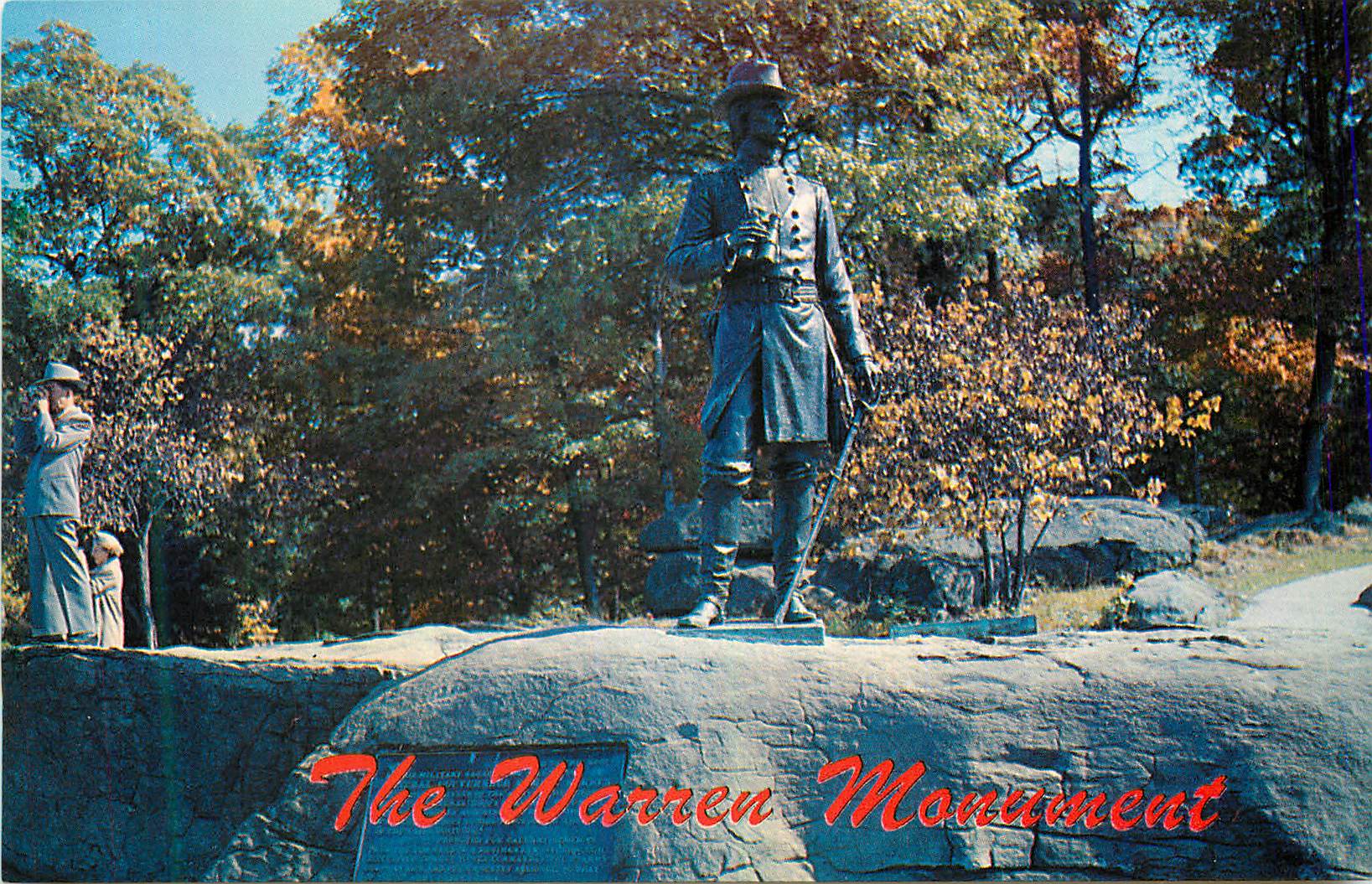 CPM The Warren Manument a Little Round Top Pa