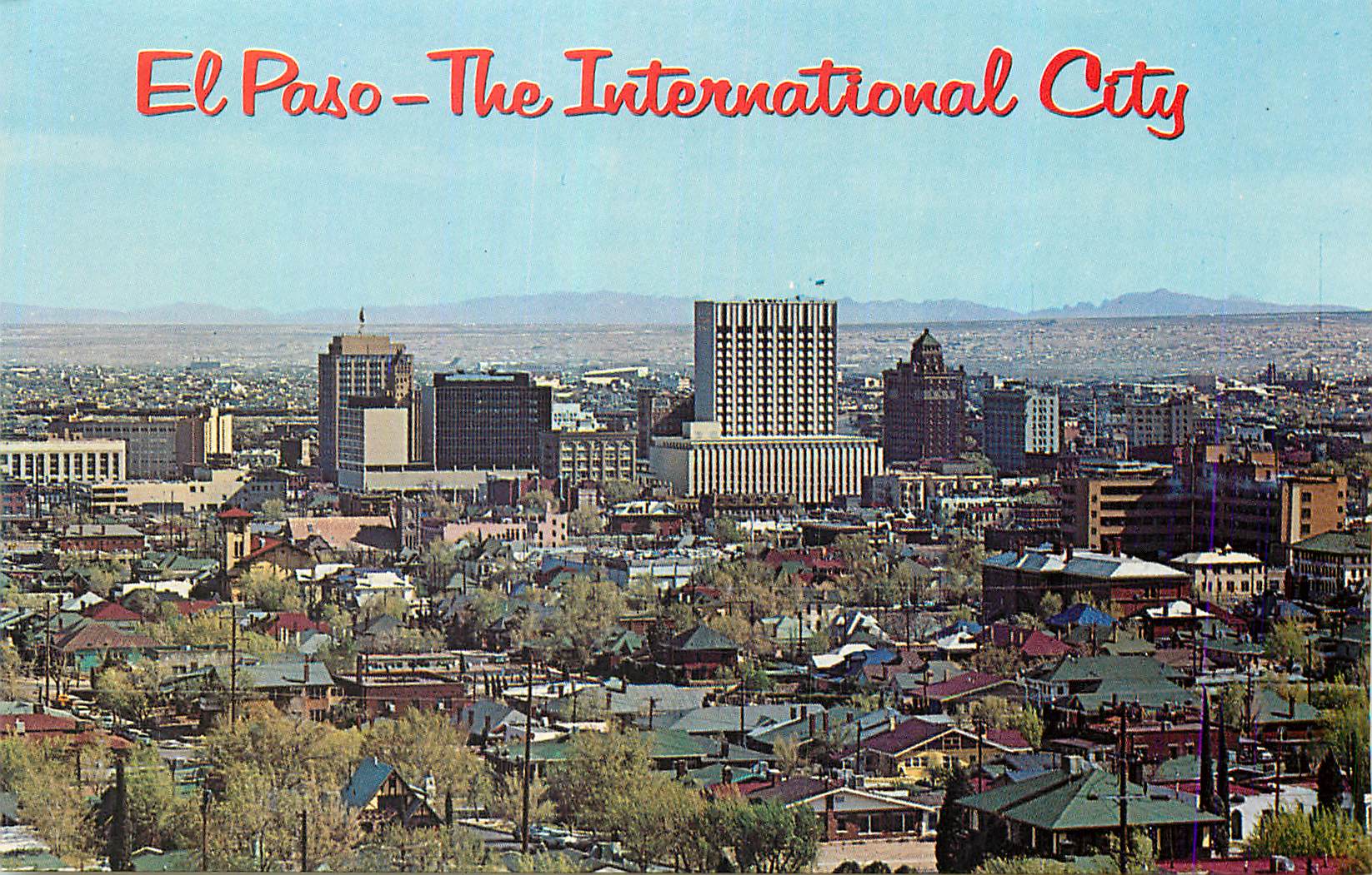 CPM El Paso Texas Downtown El Paso from Rim Road